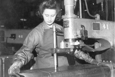 Leamington Spa.  Factory worker