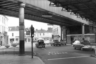 Leamington Spa.  High Street, railway bridges