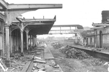 Leamington Spa.  Demolition of Avenue Road Railway Station