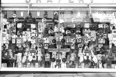 Leamington Spa.  Woodward's drapery shop window