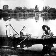 Leamington Spa.  Jephson Gardens, boating lake