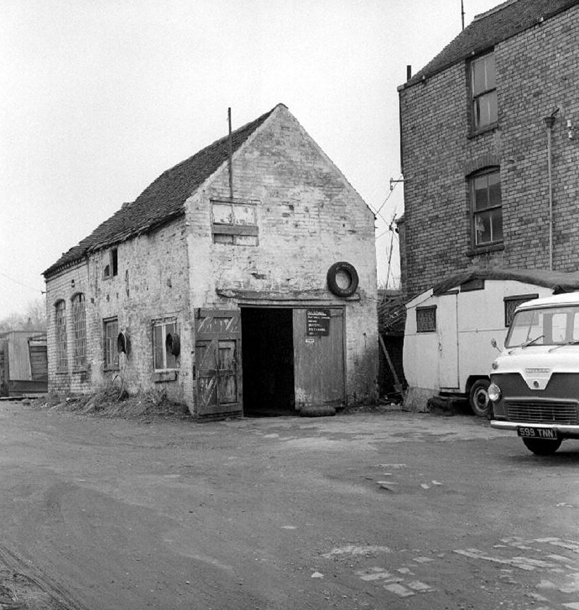 Tubby's Taxis H.Q. in Abbey Street, Nuneaton, opposite Coach and Horses Public House.  22 March 1969 |  IMAGE LOCATION: (Warwickshire County Record Office)