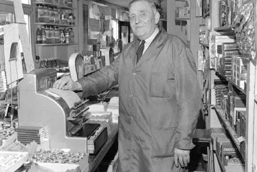 Nuneaton.  Jack Warren in his sweet shop