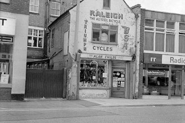 Nuneaton.  Alan Child's cycle shop