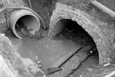 Nuneaton.  Excavations outside The Council House