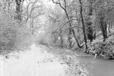 Nuneaton.  Griff Arm in the snow