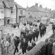 Nuneaton.  Edward Street, protest march