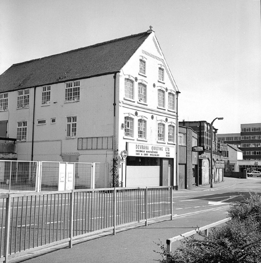 Factory of Devrana Quilting Ltd, Bond Street, Nuneaton.  Once owned by Ellis & Everard.  1982 |  IMAGE LOCATION: (Warwickshire County Record Office)