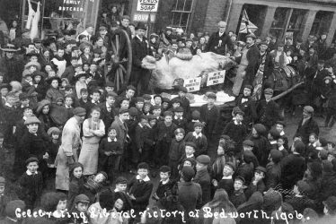 Bedworth.  Celebrating Liberal victory