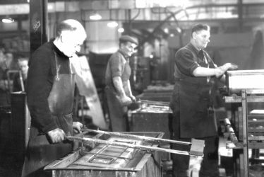 Leamington Spa.  Flavel's testing ammunition boxes