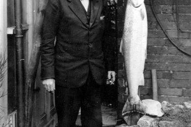 Bedworth.  'Blimey' Hall with a salmon