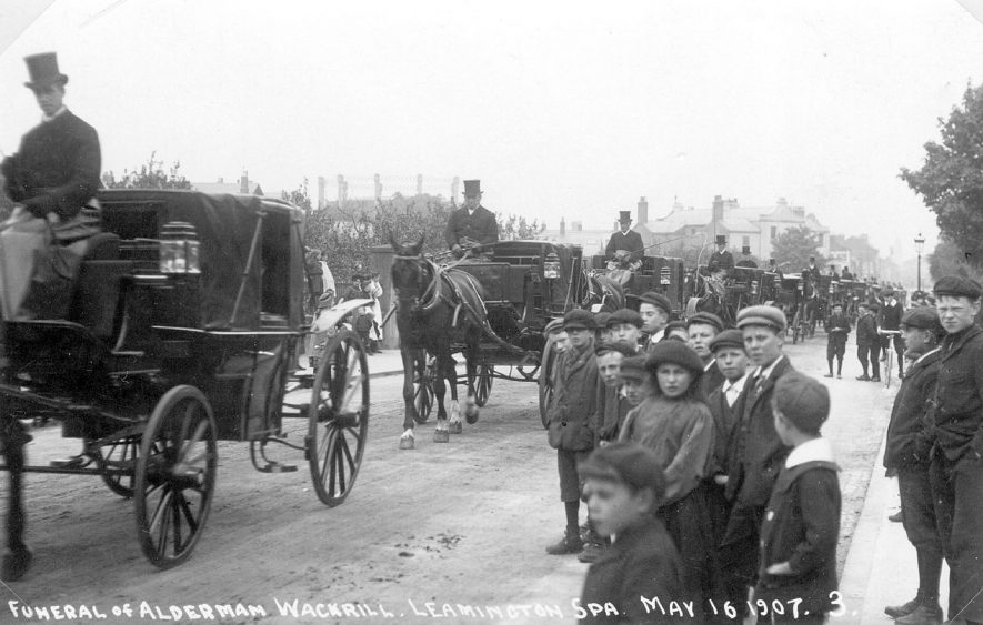 Funeral procession of Alderman Wackrill at Leamington Spa on May16th 1907. |  IMAGE LOCATION: (Leamington Library)