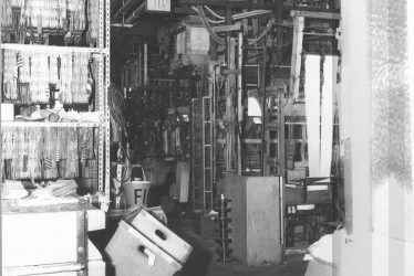 Bedworth.  Interior of ribbon weaving factory