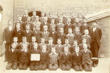 Leamington Spa.  Leicester Street, school boys