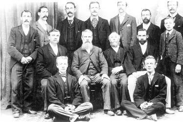 Leamington Spa.  K. England's shop staff on an outing