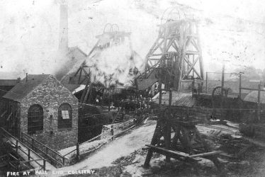 Hall End.   Colliery, fire