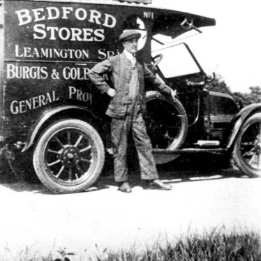 Leamington Spa.  Burgis & Colbourne's first delivery van
