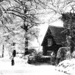 Leamington Spa.  Snow scene at Bericote