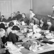 Leamington Spa.  Writing ration cards