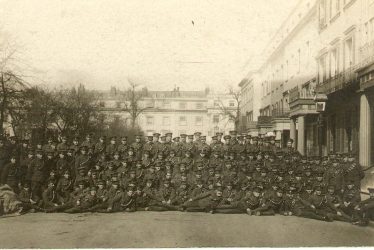 Leamington Spa.  Clarendon Square, soldiers billeted