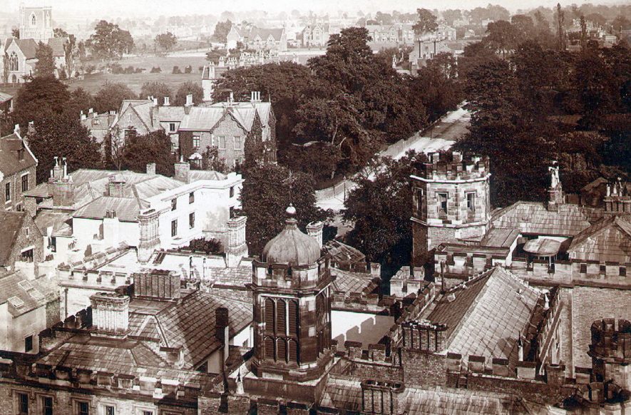 View from Rugby School roof, Rugby.  1880 |  IMAGE LOCATION: (Rugby Library)