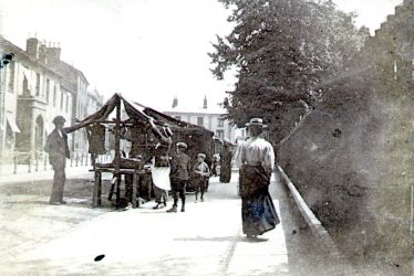 Rugby.  Church Street, market stalls