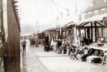 Rugby.  Church Street, market stalls