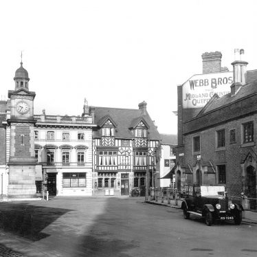 Rugby.  Market Place and Church Street
