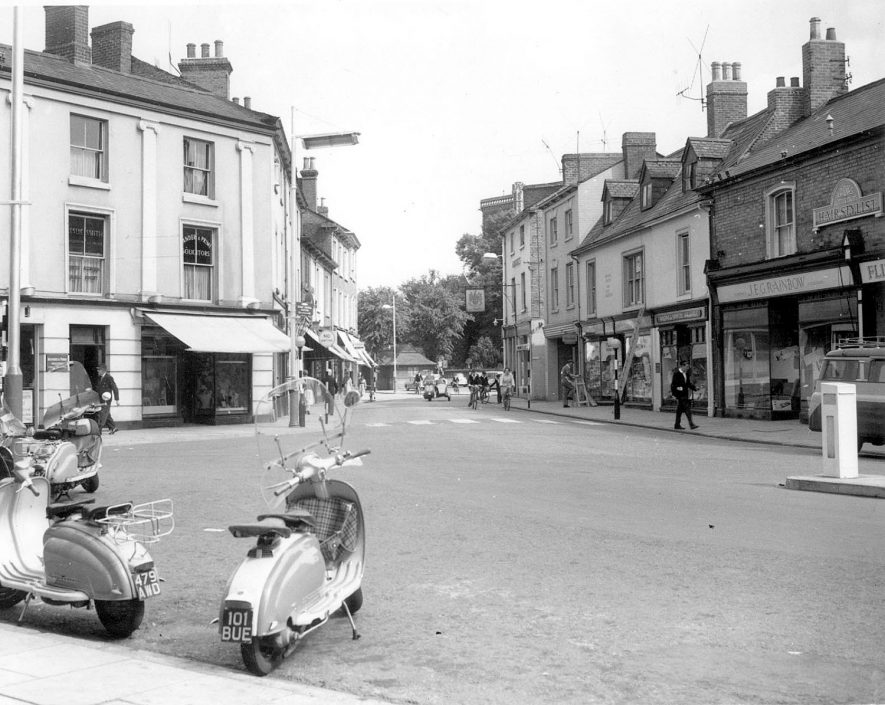 Church Street, Rugby, showing shops, 