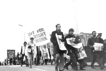 Rugby.  'Right to Work March'