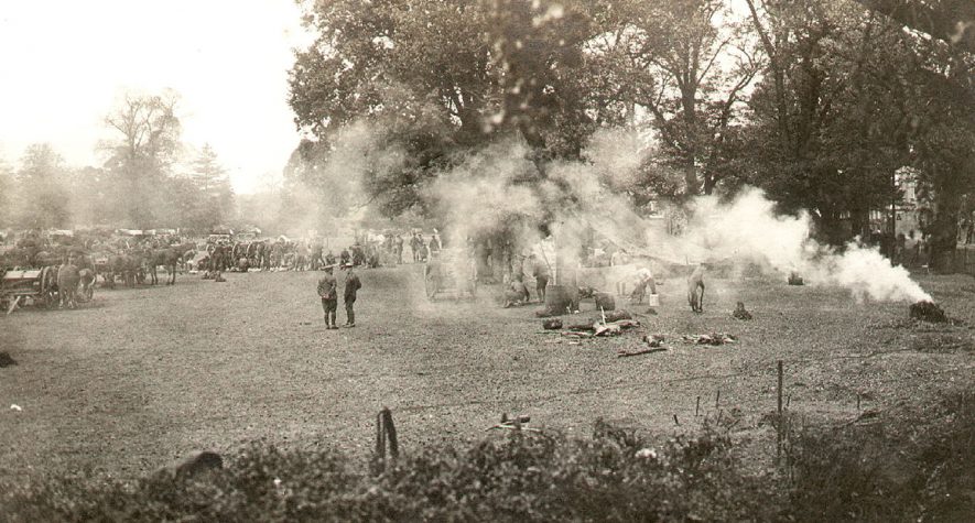 4th & 5th batteries of the Howitzer brigade at Bawnmore, Bilton.  1911


 |  IMAGE LOCATION: (Rugby Library)