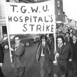 Rugby.  Hospital workers' marching