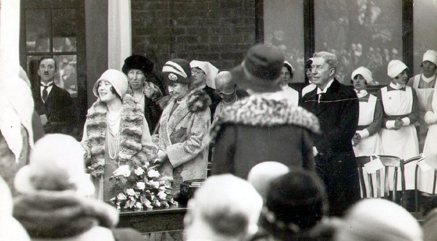 H.R.H. The Duchess of York at the opening of the new outpatients department, Rugby.  1929 |  IMAGE LOCATION: (Rugby Library) PEOPLE IN PHOTO: York, H R H The Duchess of