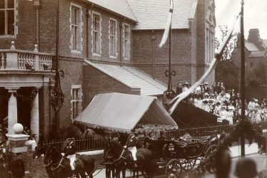 Rugby School.  Temple Speech Room, opening