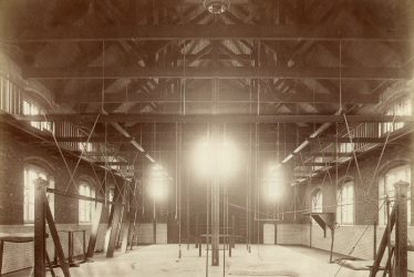 Rugby School.  Gymnasium interior