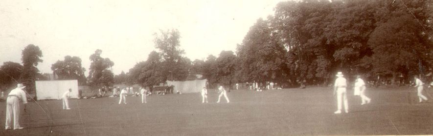 Cricket on the Close at Rugby School.  1903 |  IMAGE LOCATION: (Rugby Library)