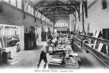 Bilton Grange.  School carpenters shop