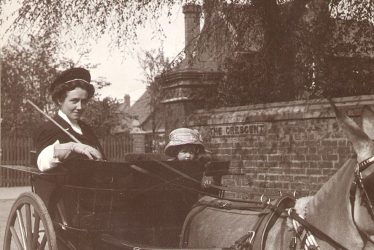 Rugby.  Horton Crescent, Donkey cart