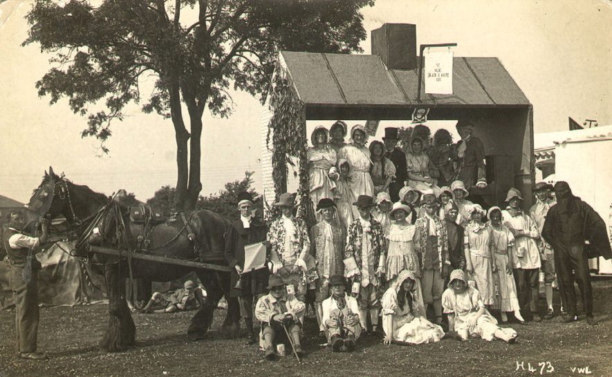 A decorated float at B.T.H. Students rag, Rugby.  1920s |  IMAGE LOCATION: (Rugby Library)