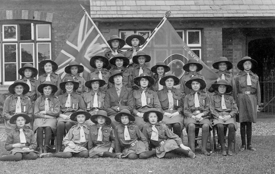 1st Bilton Girl Guide troop pictured outside the 