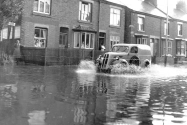 New Bilton.  Temporary flooding