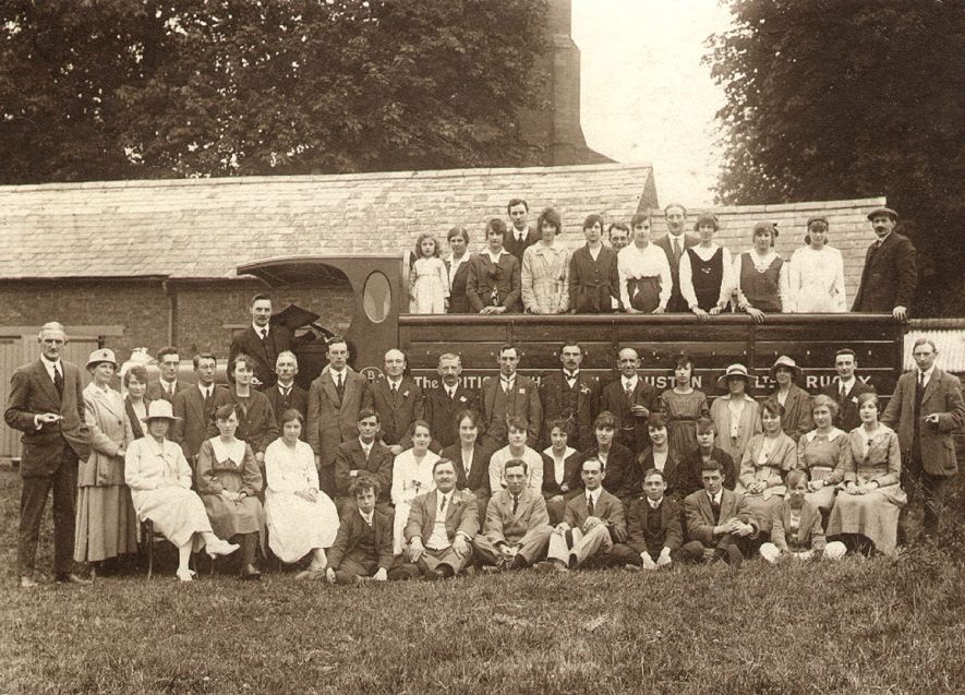 B.T.H., Rugby, first staff outing to Naseby.  1901 |  IMAGE LOCATION: (Rugby Library)