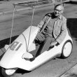 Rugby.  Sinclair C5 car