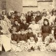 Rugby.  Group of men, women and children