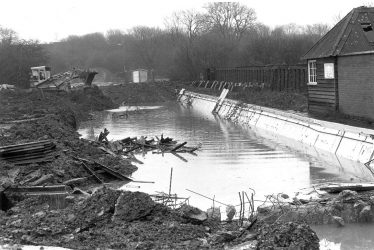 Rugby.  Demolition of Avon Mill Swimming Pool