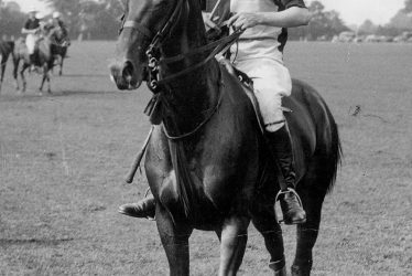 Rugby.  H.R.H. Prince of Wales playing polo at Springhill
