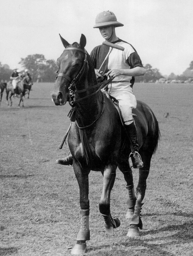 H.R.H. the Prince of Wales, playing polo at Springhill, Rugby.  August 1921 |  IMAGE LOCATION: (Rugby Library) PEOPLE IN PHOTO: H.R.H. Prince of Wales