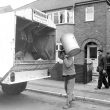 Rugby.  Dustmen at work