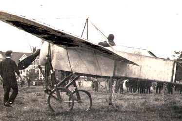 Rugby.  Visit by Bleriot monoplane