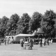 Rugby.  Royal helicopter in the Recreation Ground